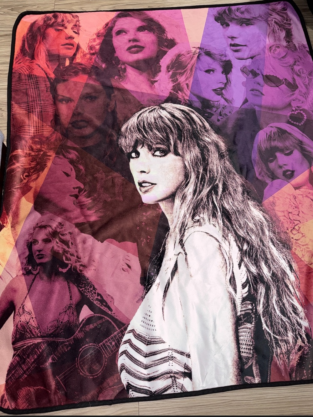 Taylor Swift Eras Tour Multicolor Portrait Throw Blanket -